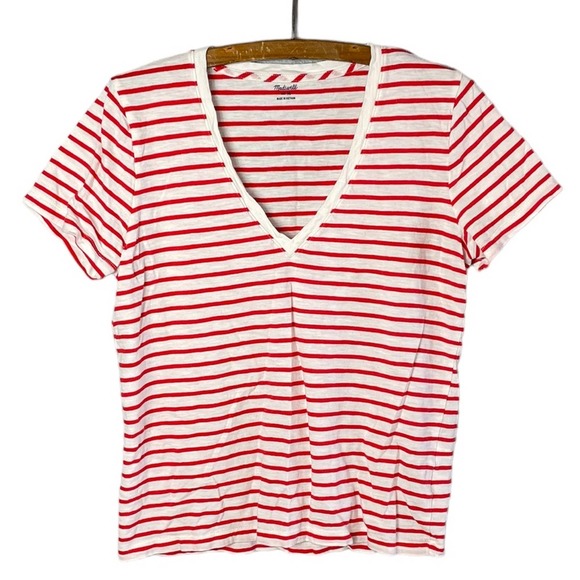Madewell Women’s Whisper Cotton V-Neck T-Shirt Size Medium / Style K7954 - Picture 2 of 6